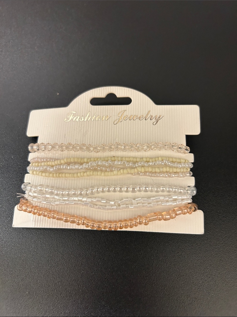 Fashion Jewelry Neutral Beaded Bracelet Set